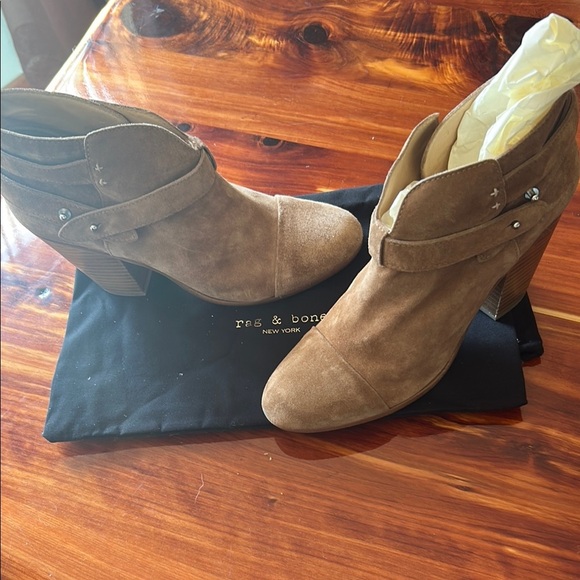 Rag & Bone Brown Suede Ankle Boots - Picture 2 of 7